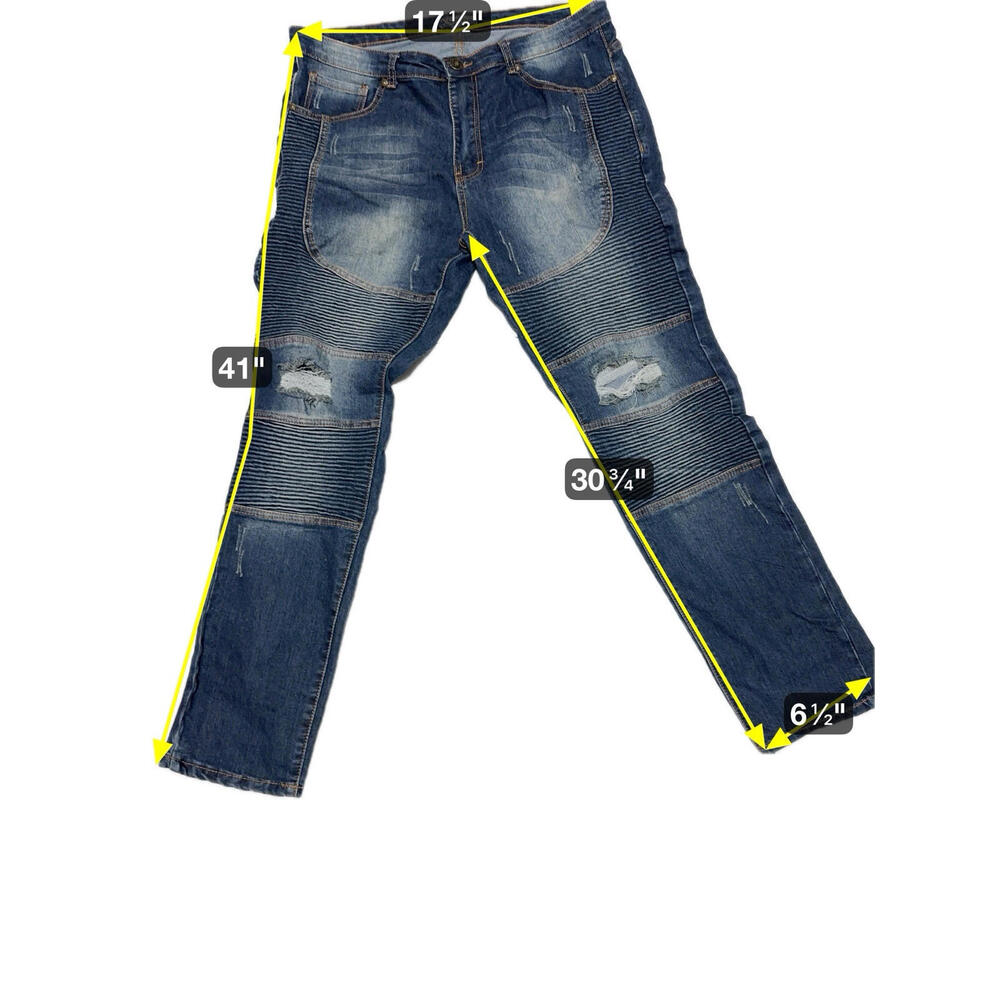 XS Premiun Denim Sz 34 Blue Distressed